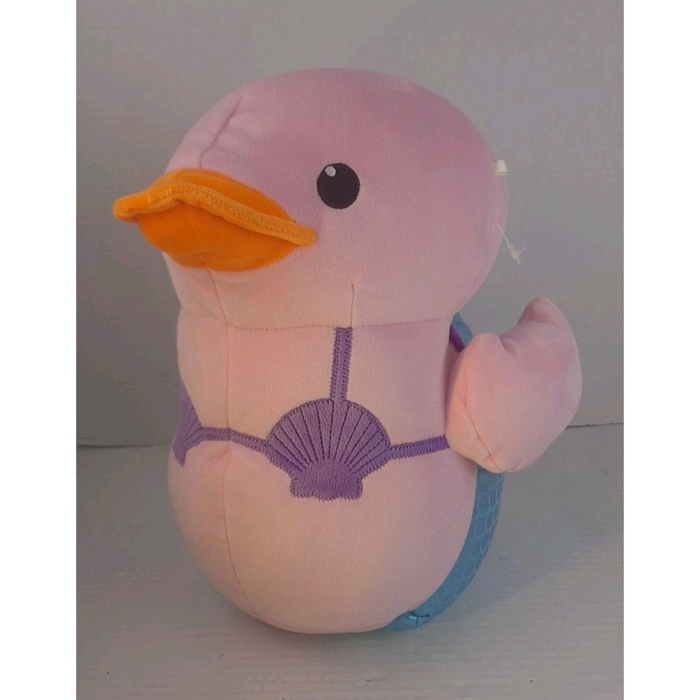 Mermaid Duck Plush Pink Aqua Tail Stuffed Animal Toy Cute Bath Decor Gift‎ 14"